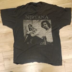 NIRVANA Black Short Sleeve Tee- L